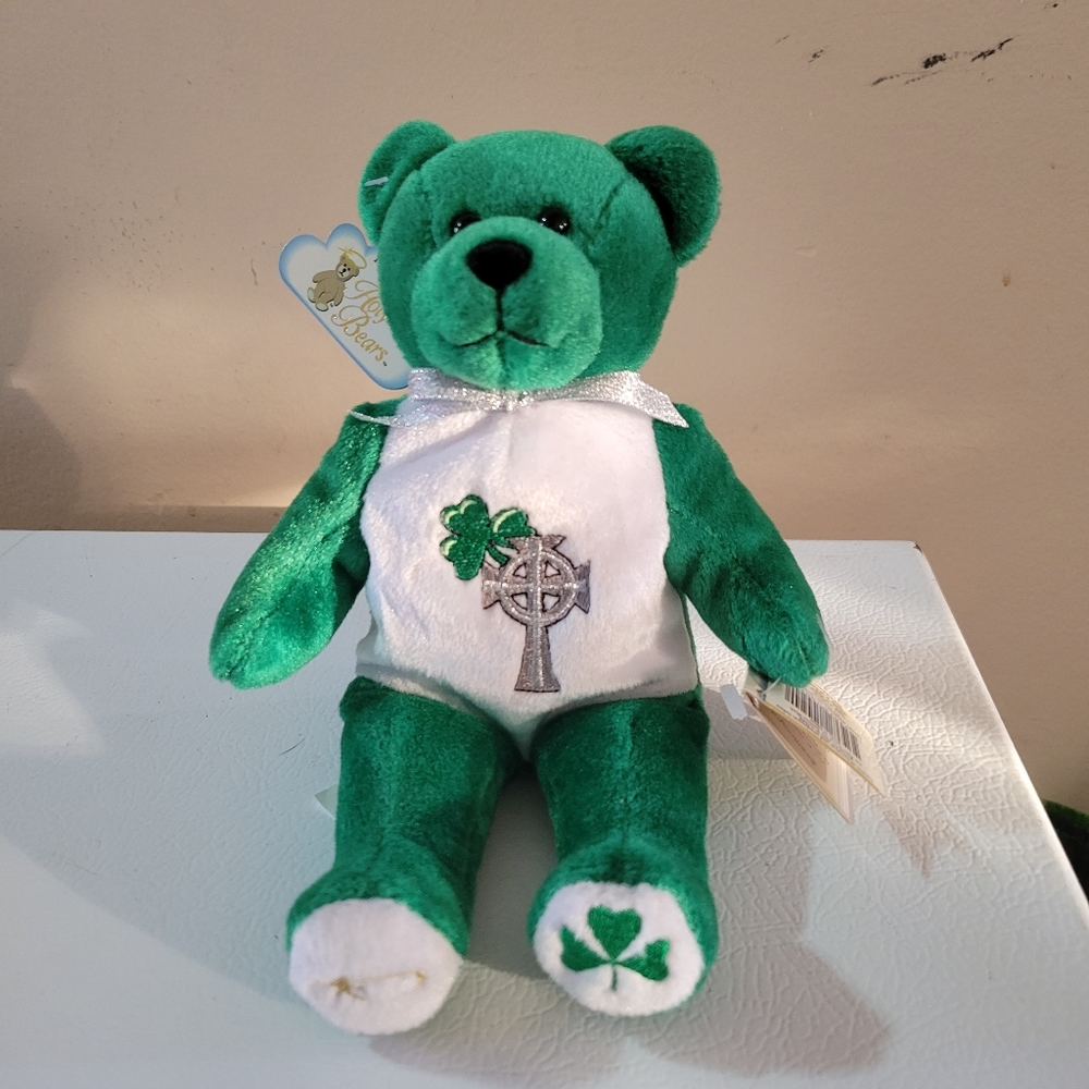 Holy Bear 2000 Seamroy St Patrick's Day Limited Edition Plush Bear With Tag